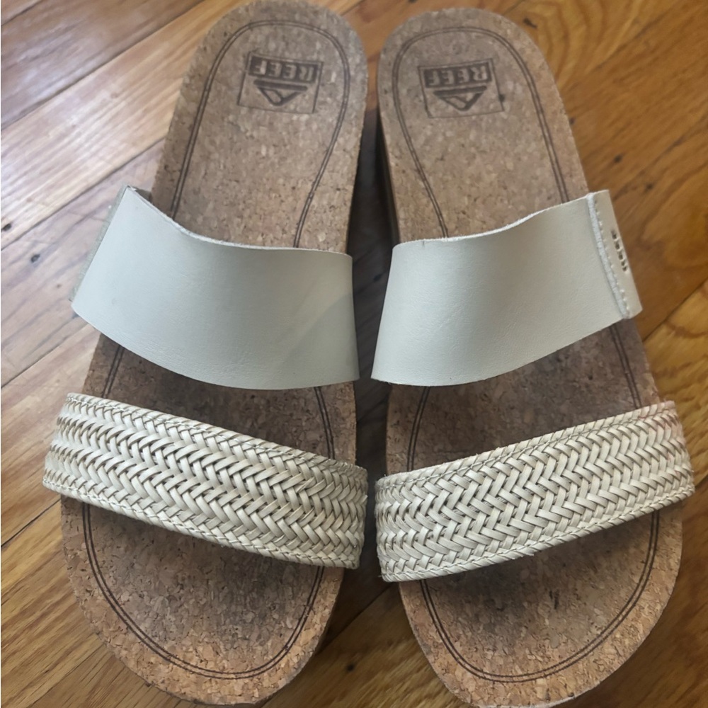 Reef Womens Vista Hi cream Slip On
Wedge Slide Sandals Shoes Size 8
